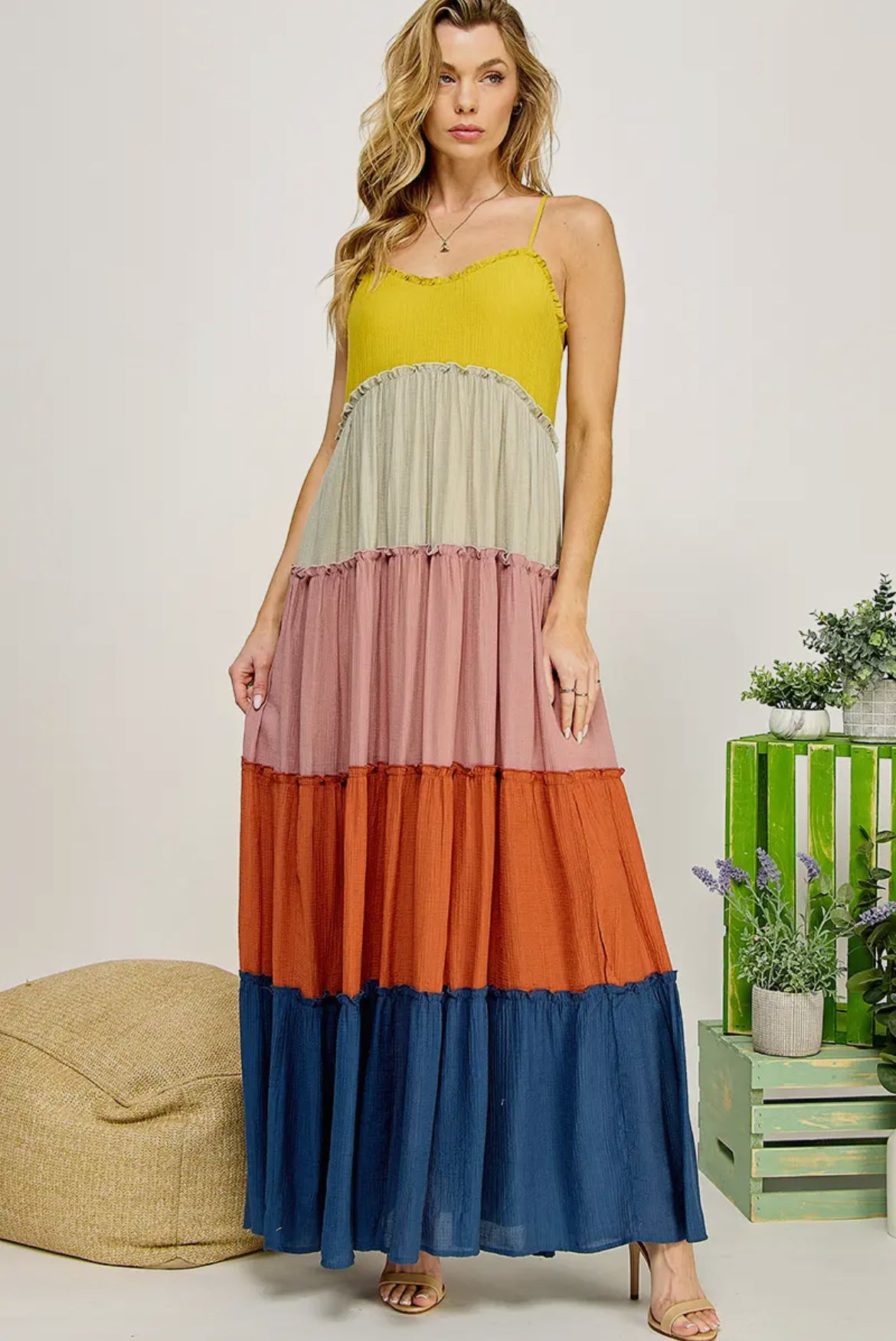 Asher Colorblock Maxi Dress – Redwood Boutique