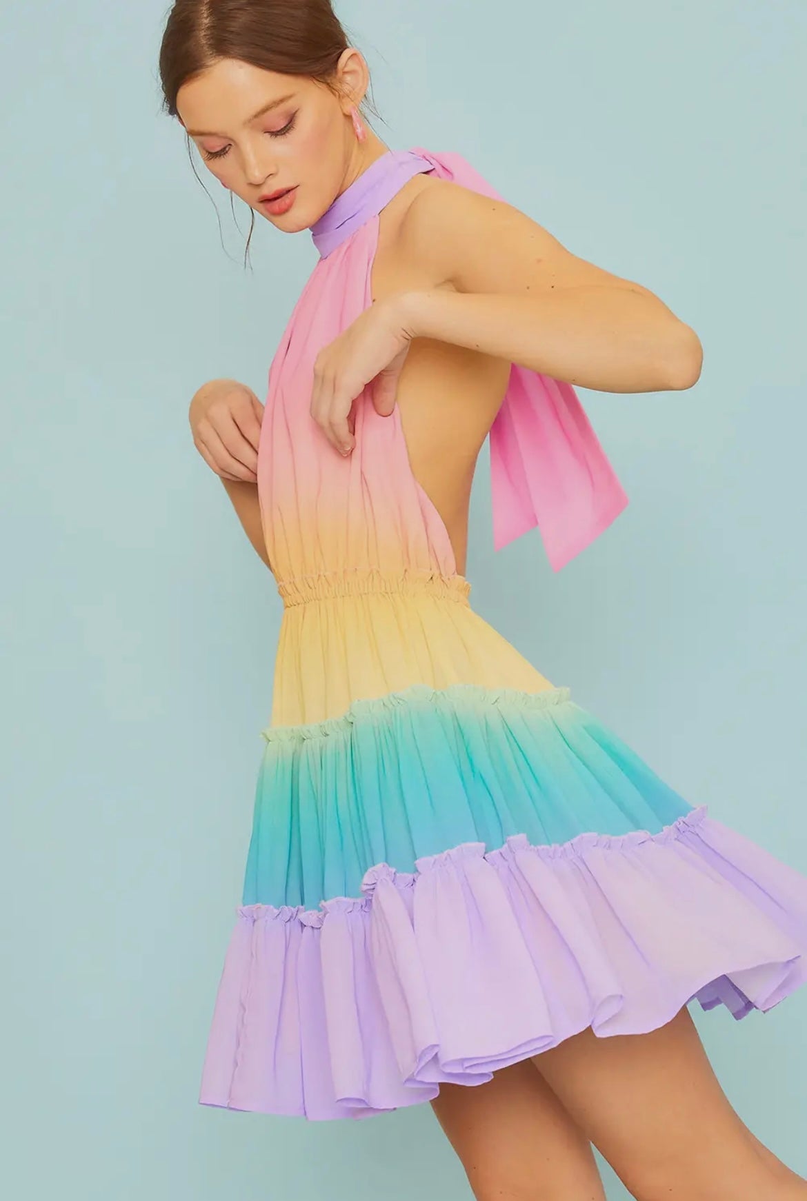 Electra Open Back Mini Dress