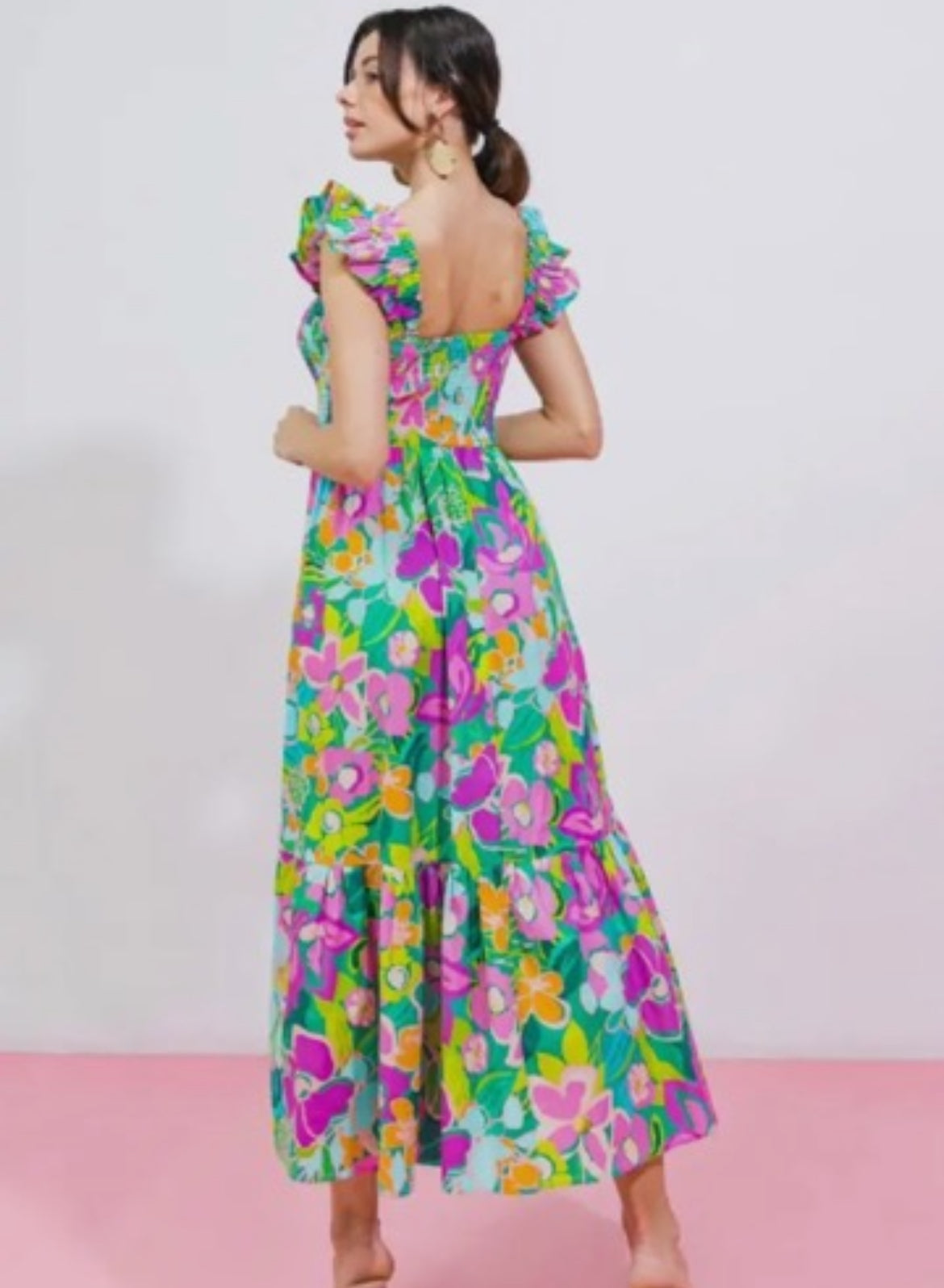 Blossom Ruffle Midi Dress
