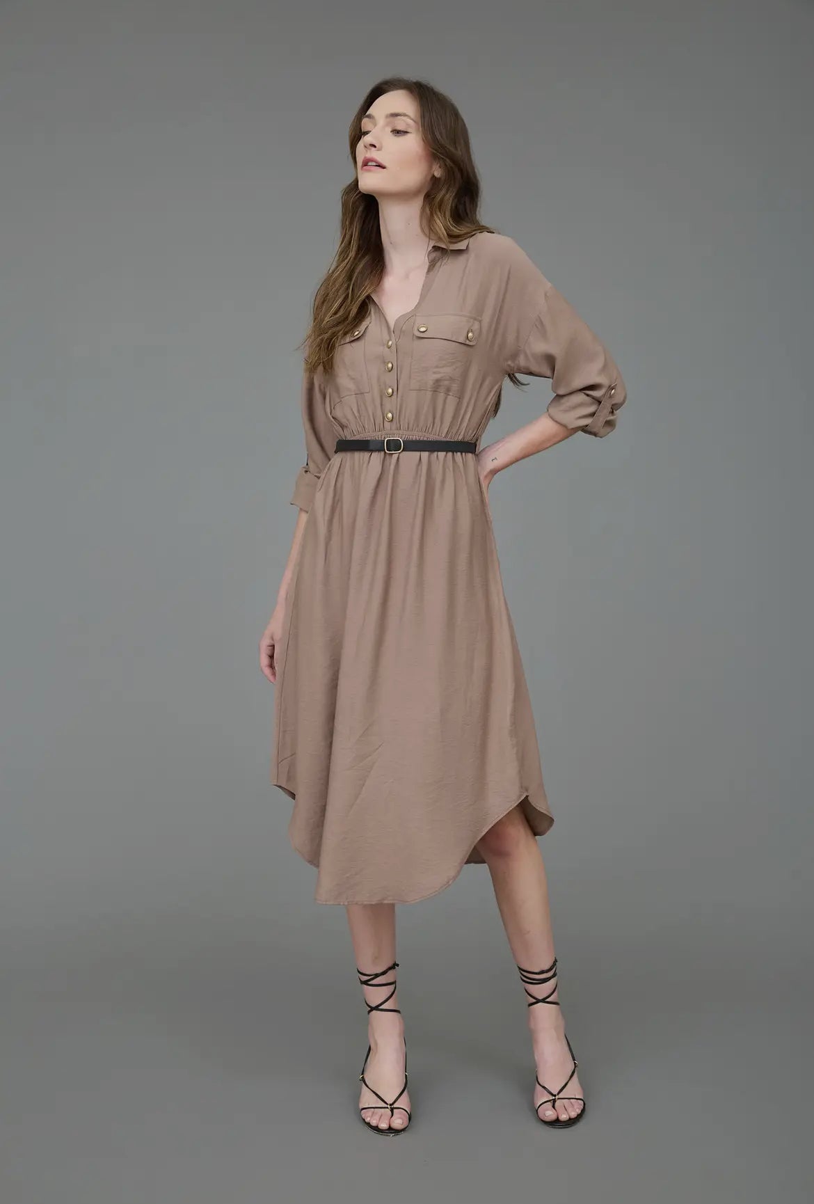 Blair Belted Shirt Dress