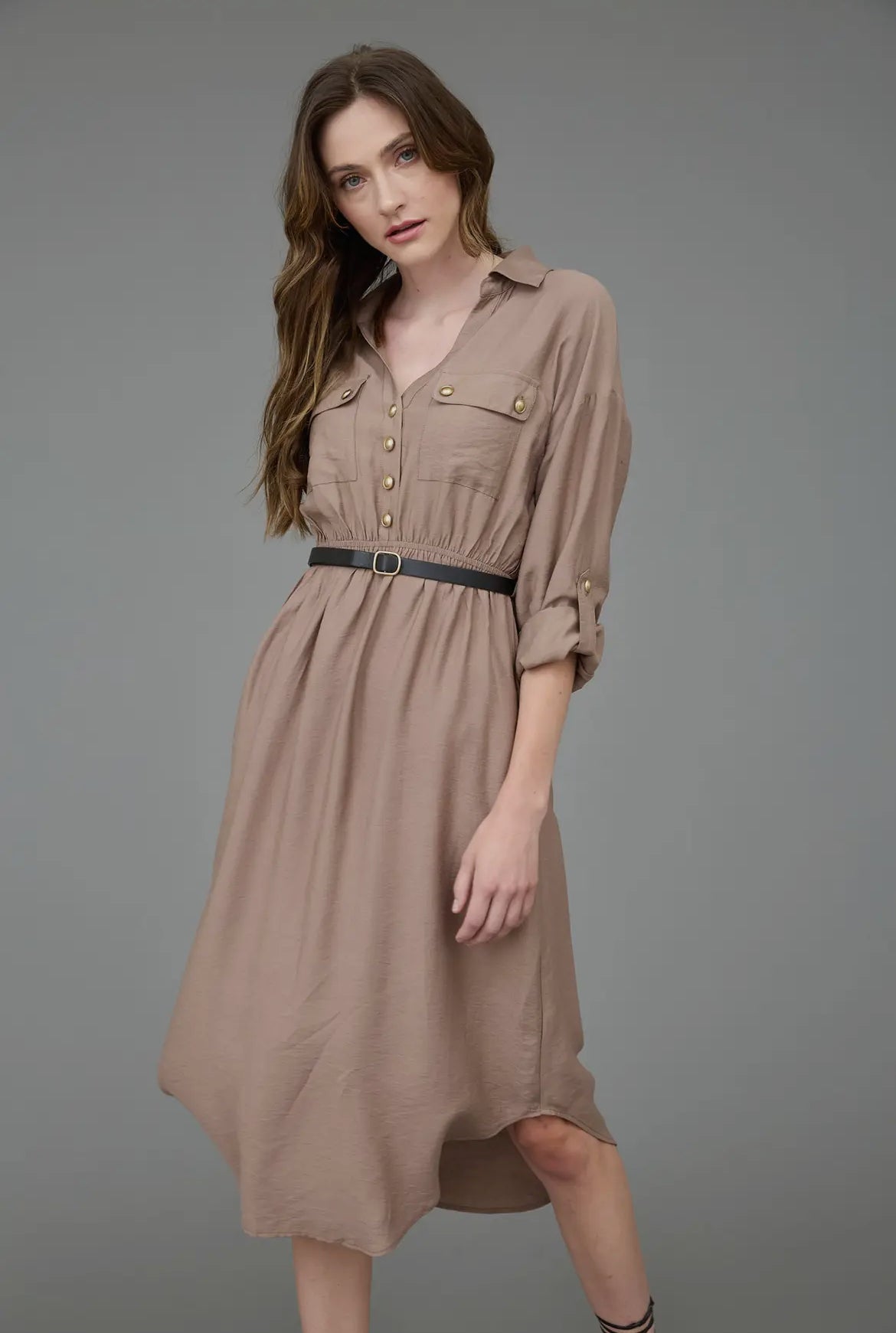 Blair Belted Shirt Dress