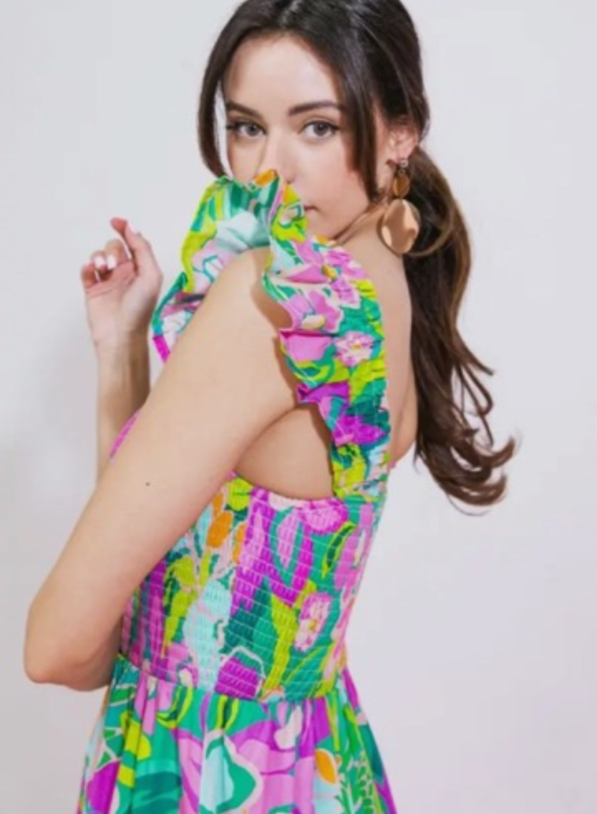 Blossom Ruffle Midi Dress