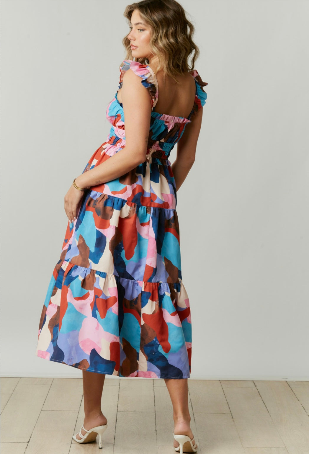 Kendy Geometric Midi Dress
