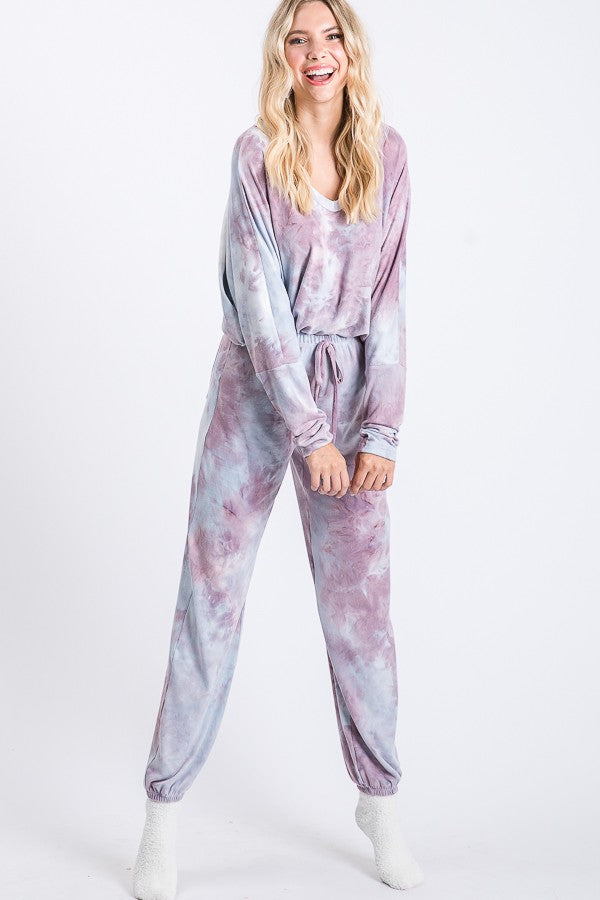 Quinn Tie Dye Loungewear Top & Bottom