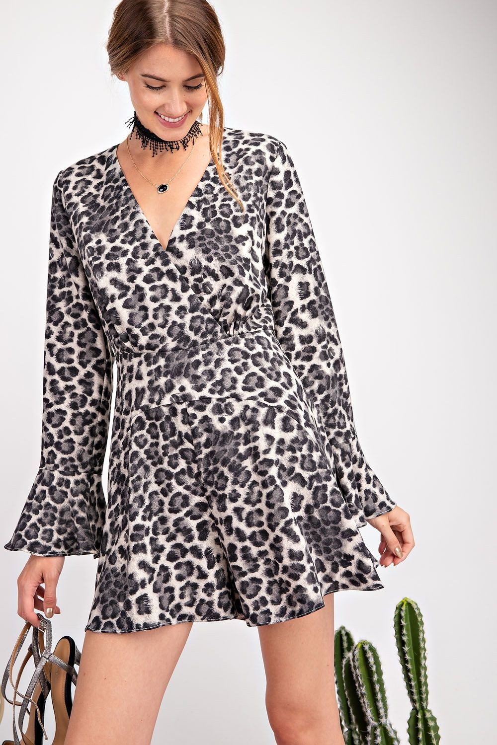Veronica Leopard Print Romper