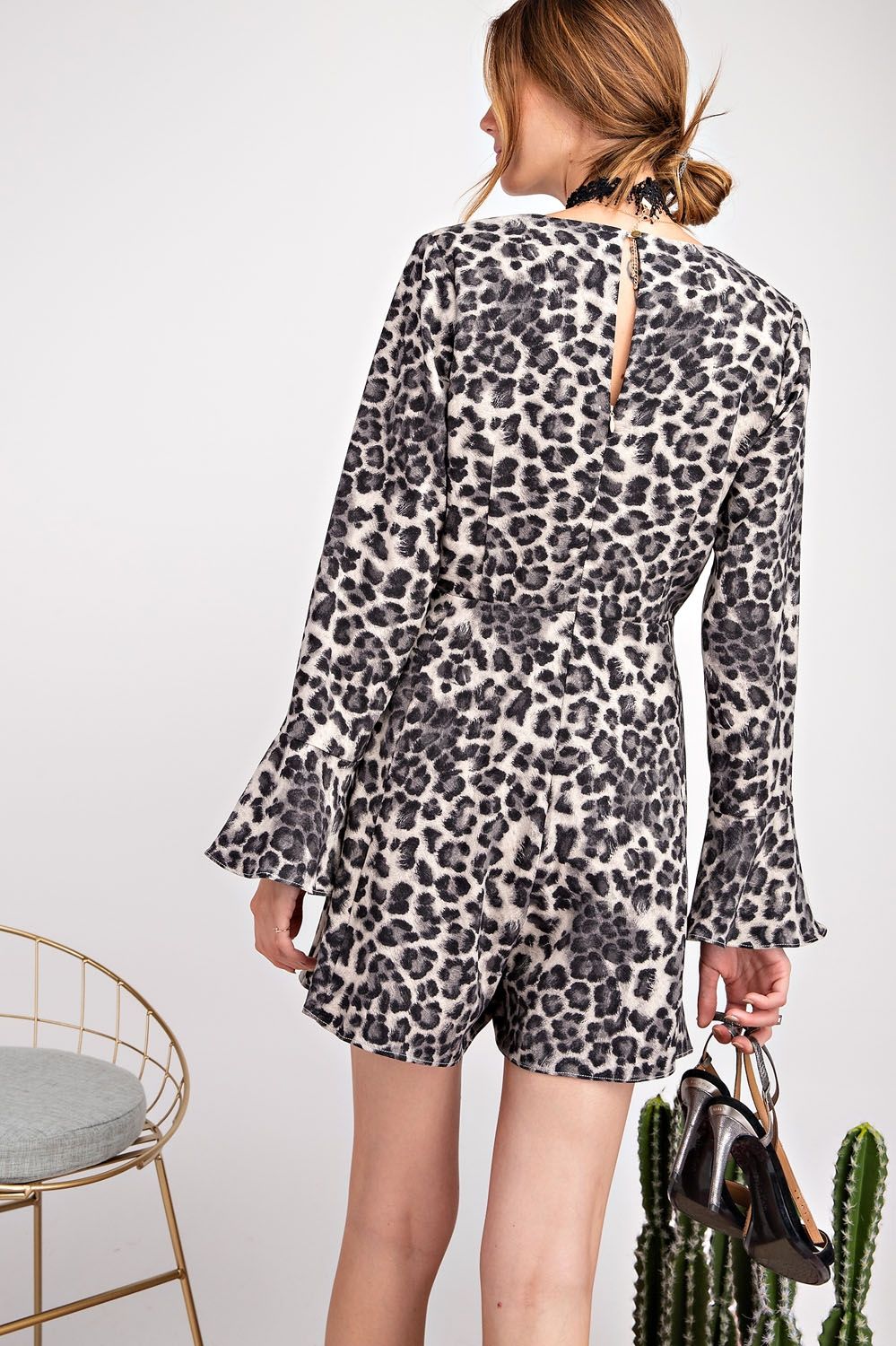 Veronica Leopard Print Romper