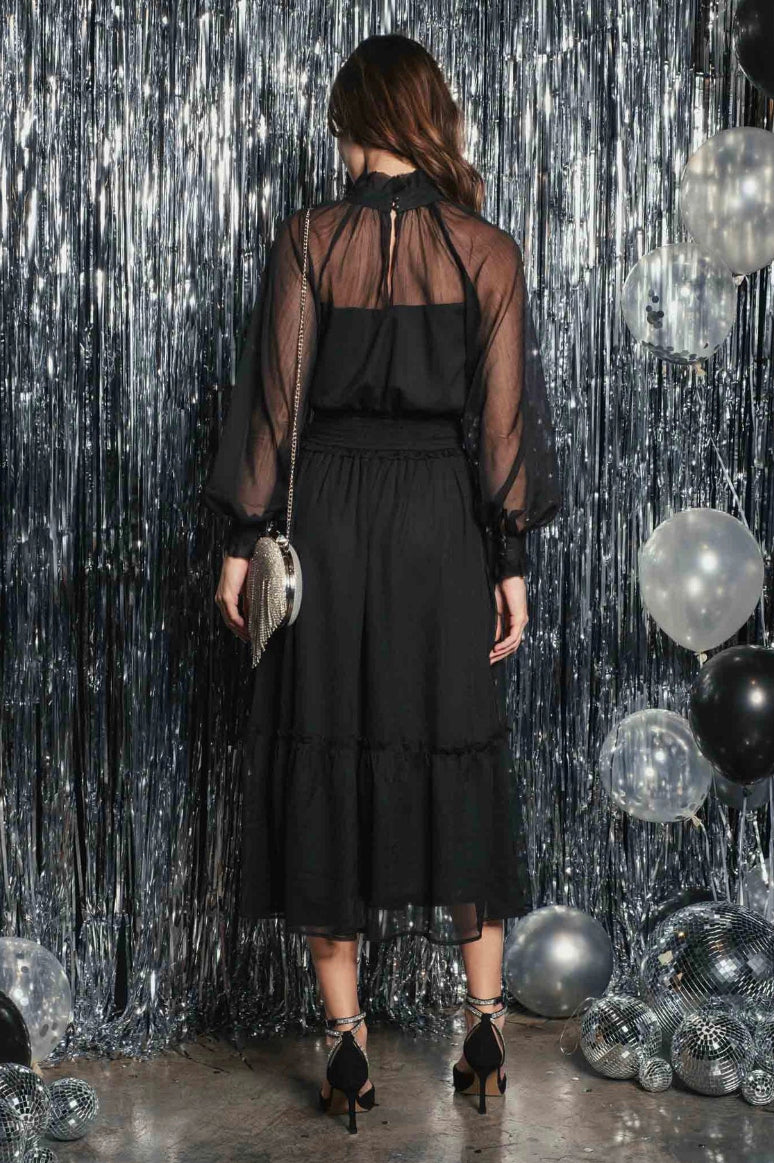 Genevieve Sheer Midi Dress
