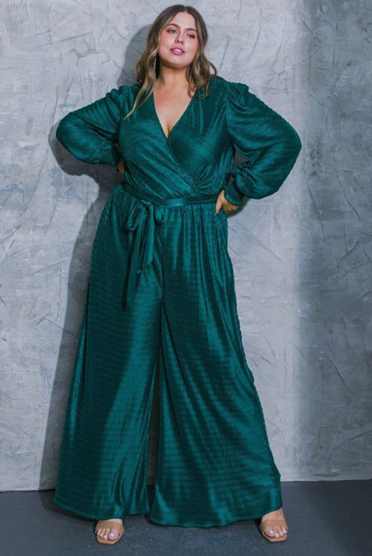Everest Plus Textured Jumpsuit