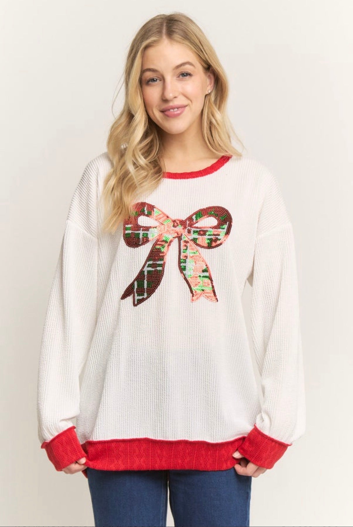 Clara Sequin Bow Top