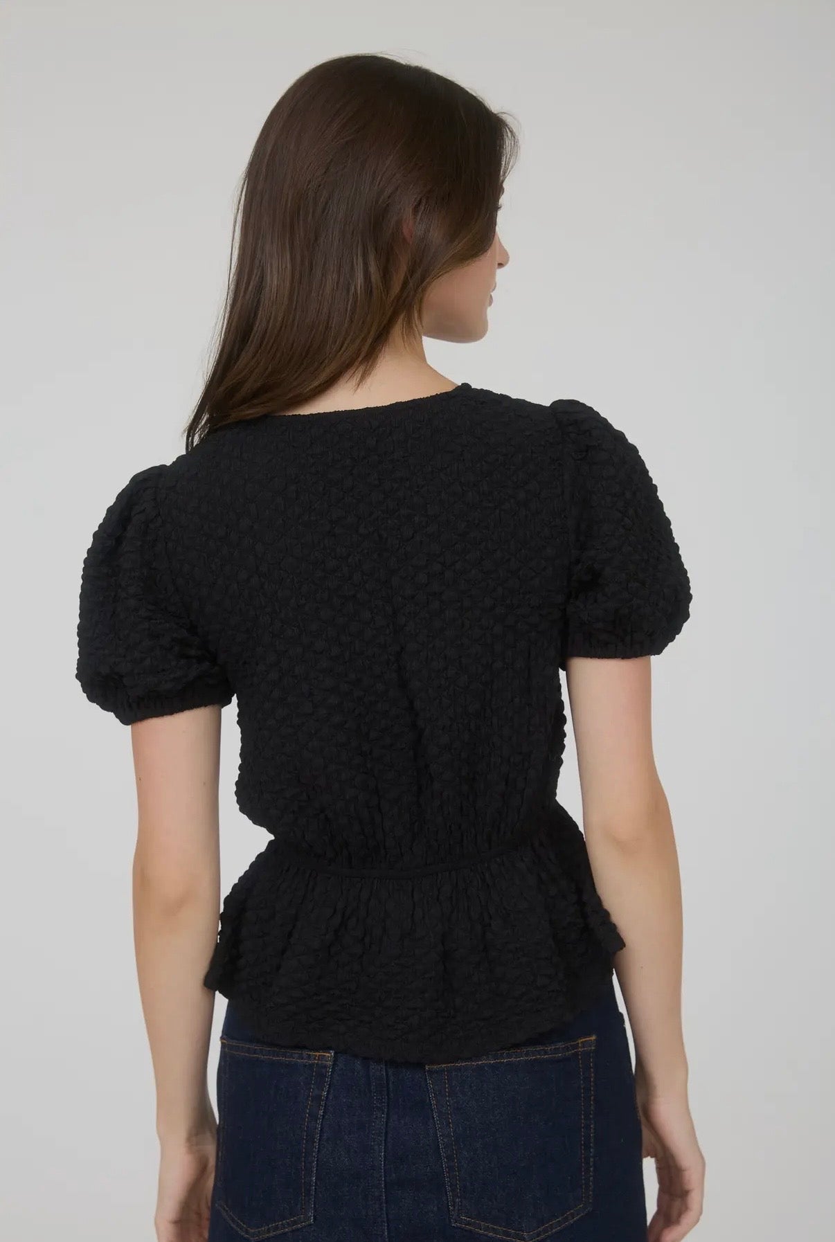 Jessa Bow Peplum Top