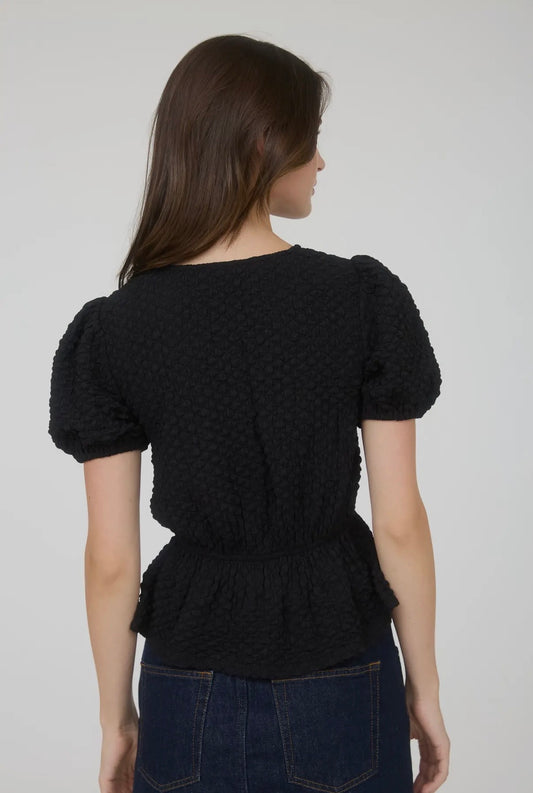 Jessa Bow Peplum Top