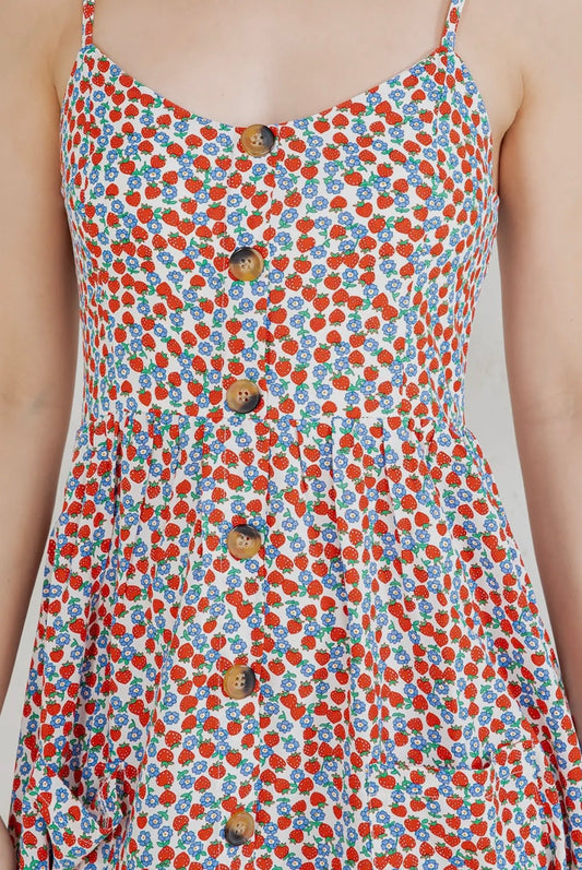 Strawberry Pickin’ Midi Dress
