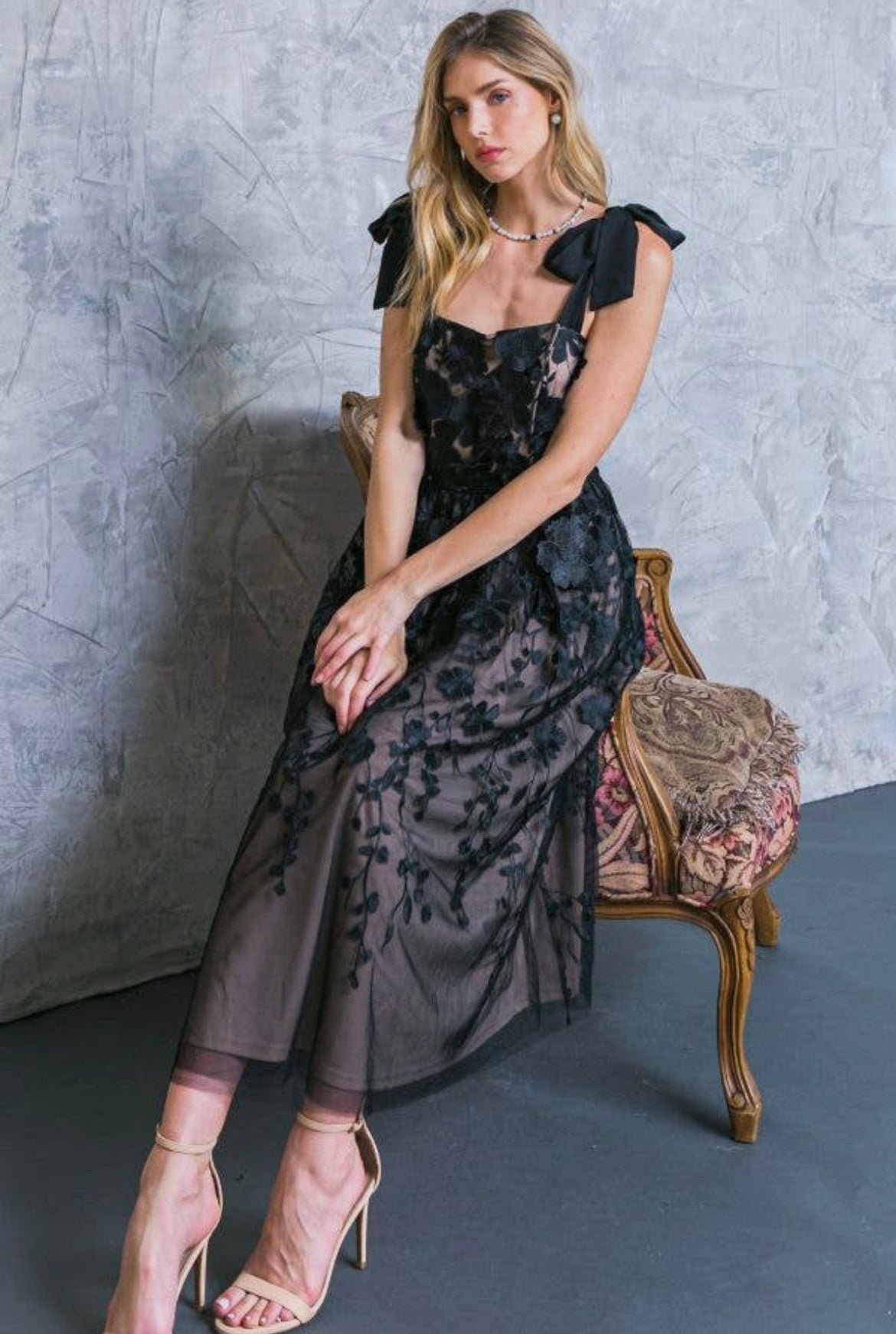 Midnights Tie Strap Party Dress – Redwood Boutique