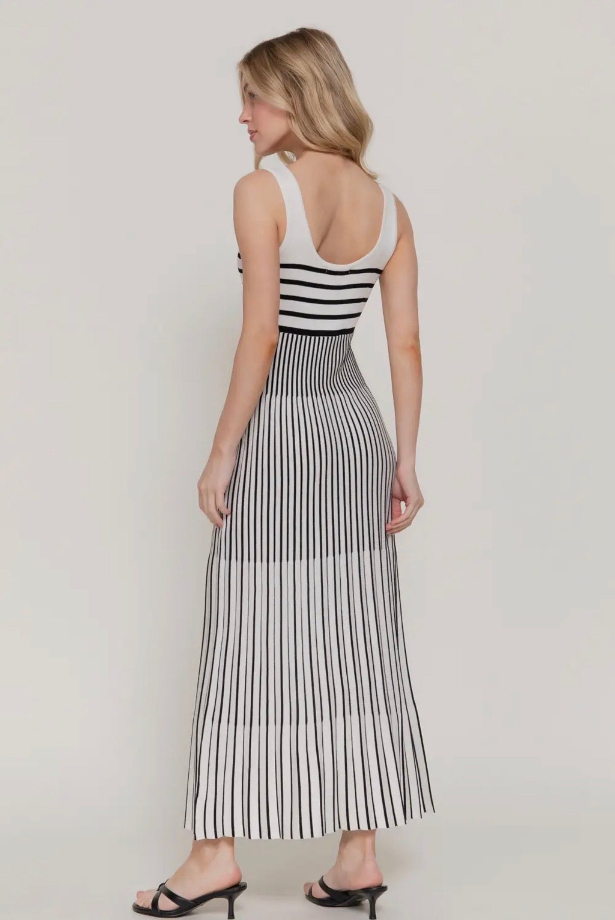 Juliet Striped Knit Midi Dress