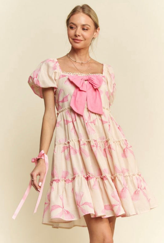 Margot Plus Bow Babydoll Dress