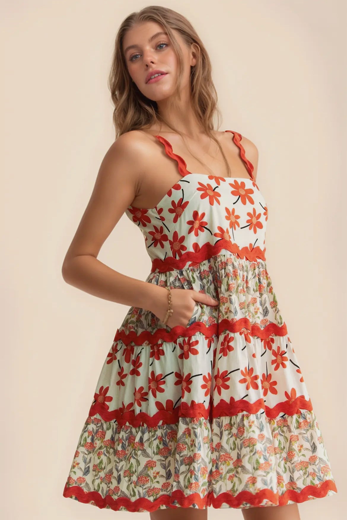 Reverie Mixed Floral Mini Dress