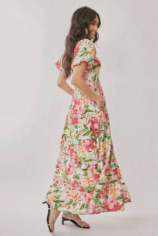 Serenity Plus Ruffle Sleeve Maxi