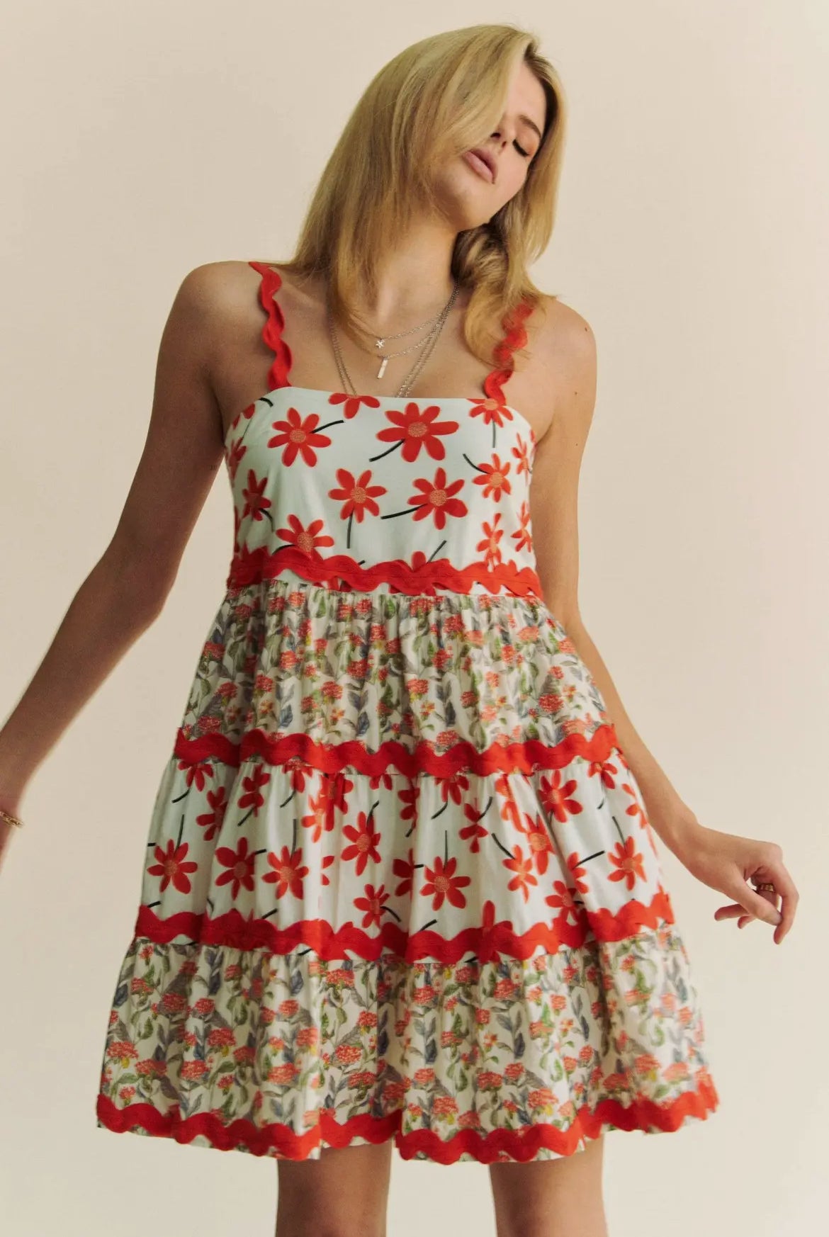 Reverie Mixed Floral Mini Dress