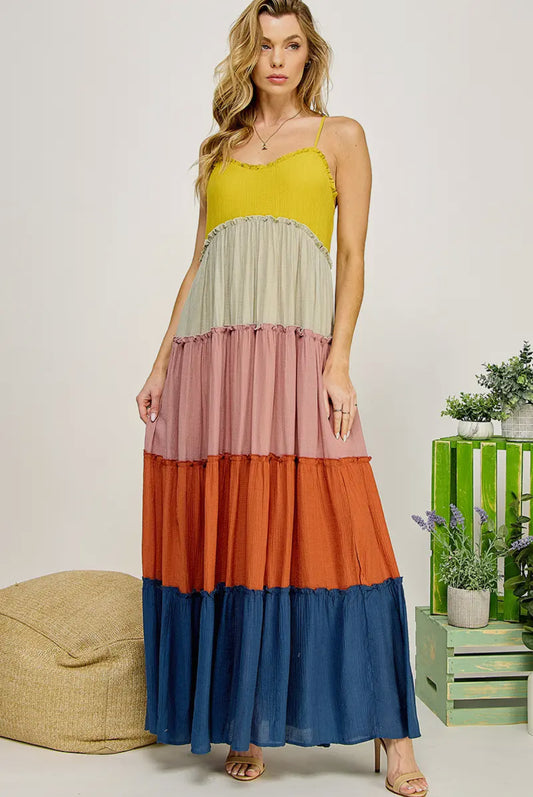 Asher Colorblock Maxi Dress