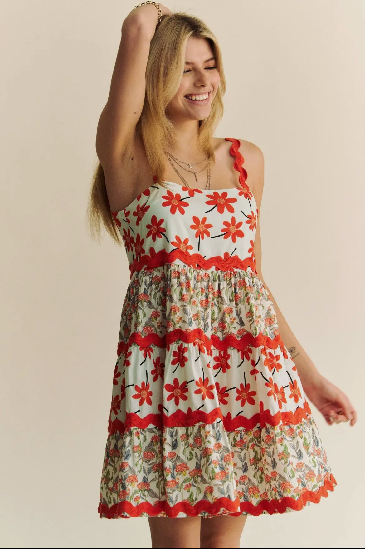 Reverie Mixed Floral Mini Dress