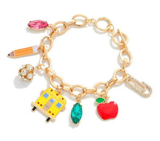 Back to School Charm Bracelet