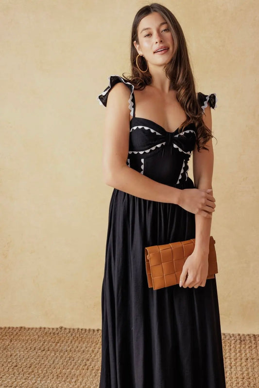 Marley Ruffle Sleeve Maxi Dress