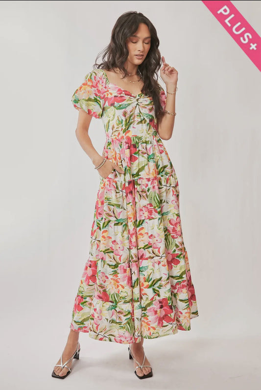 Serenity Plus Ruffle Sleeve Maxi