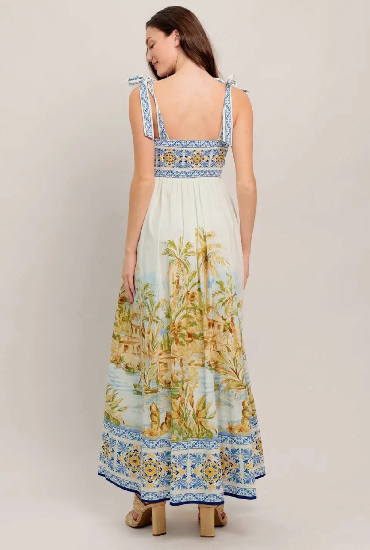 Verona Tie Strap Maxi Dress