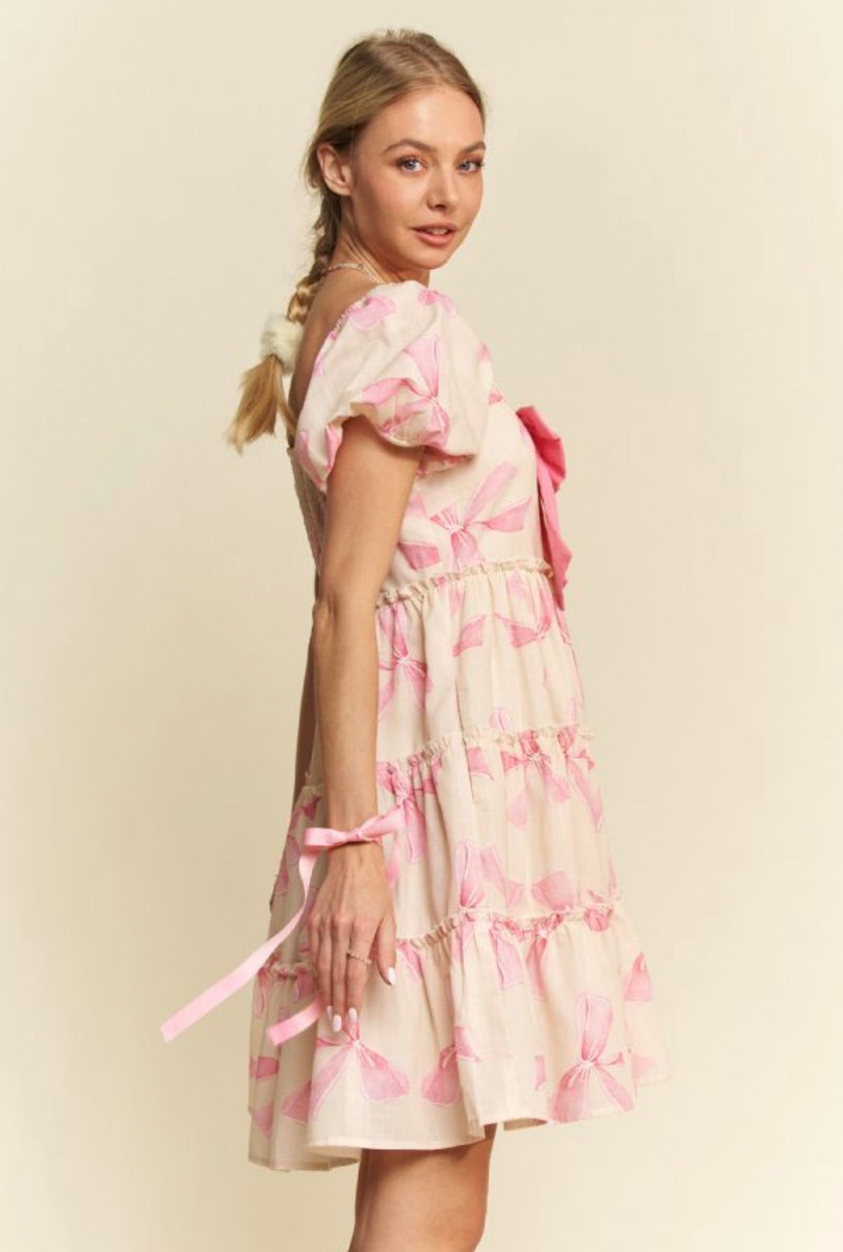 Margot Plus Bow Babydoll Dress