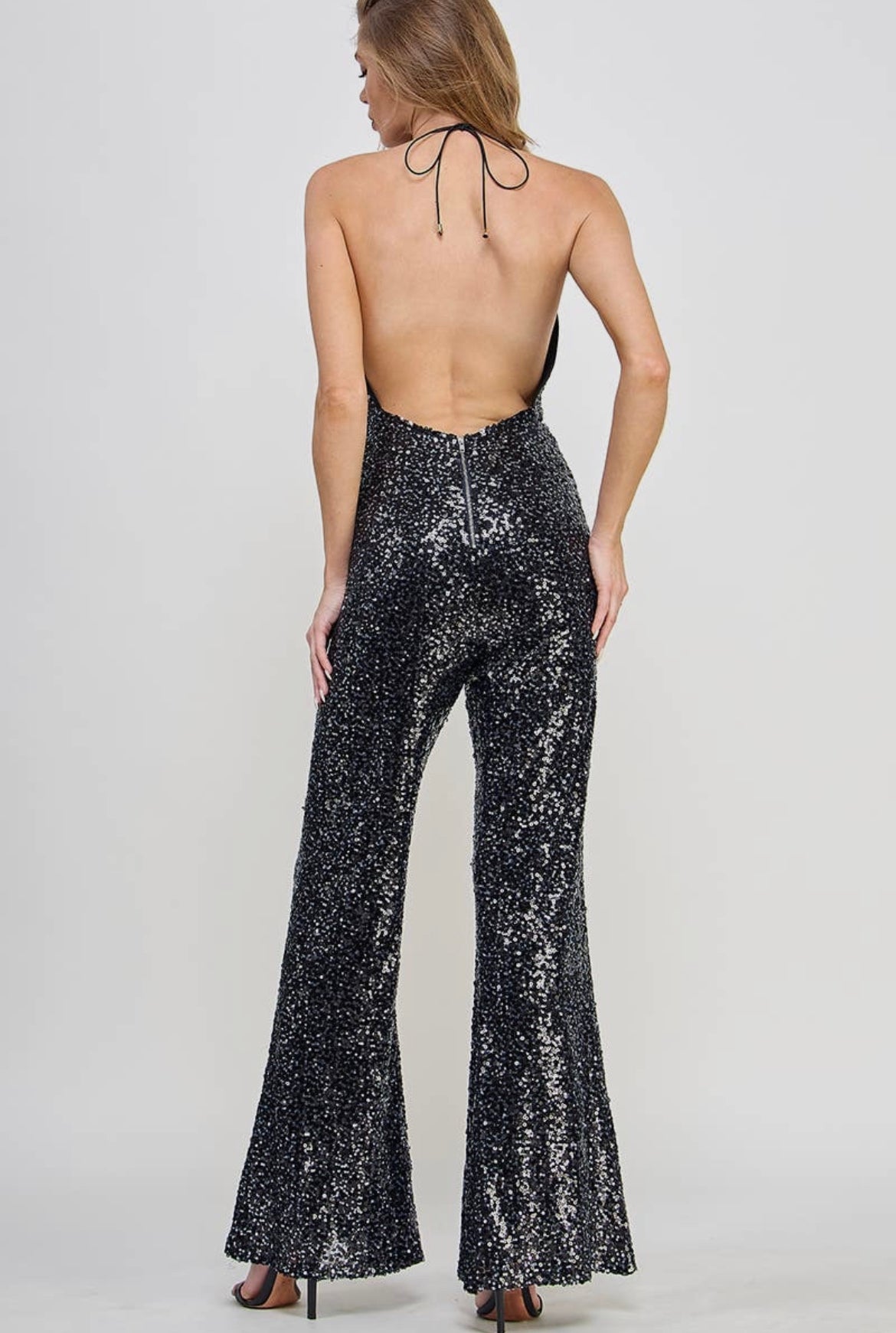 Memphis Cowl Neck Sequin Jumpsuit