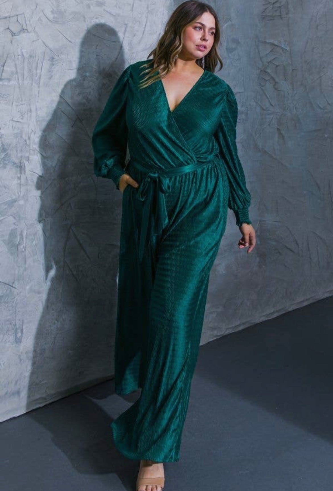 Everest Plus Textured Jumpsuit