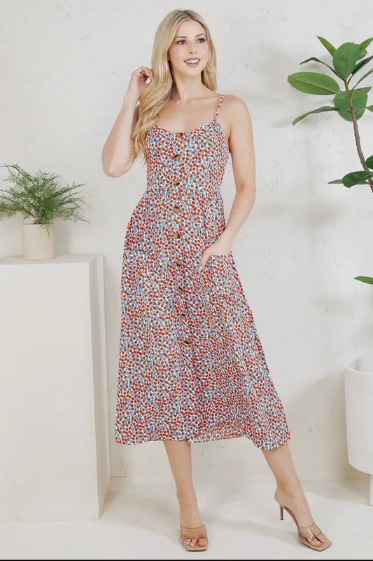 Strawberry Pickin’ Midi Dress