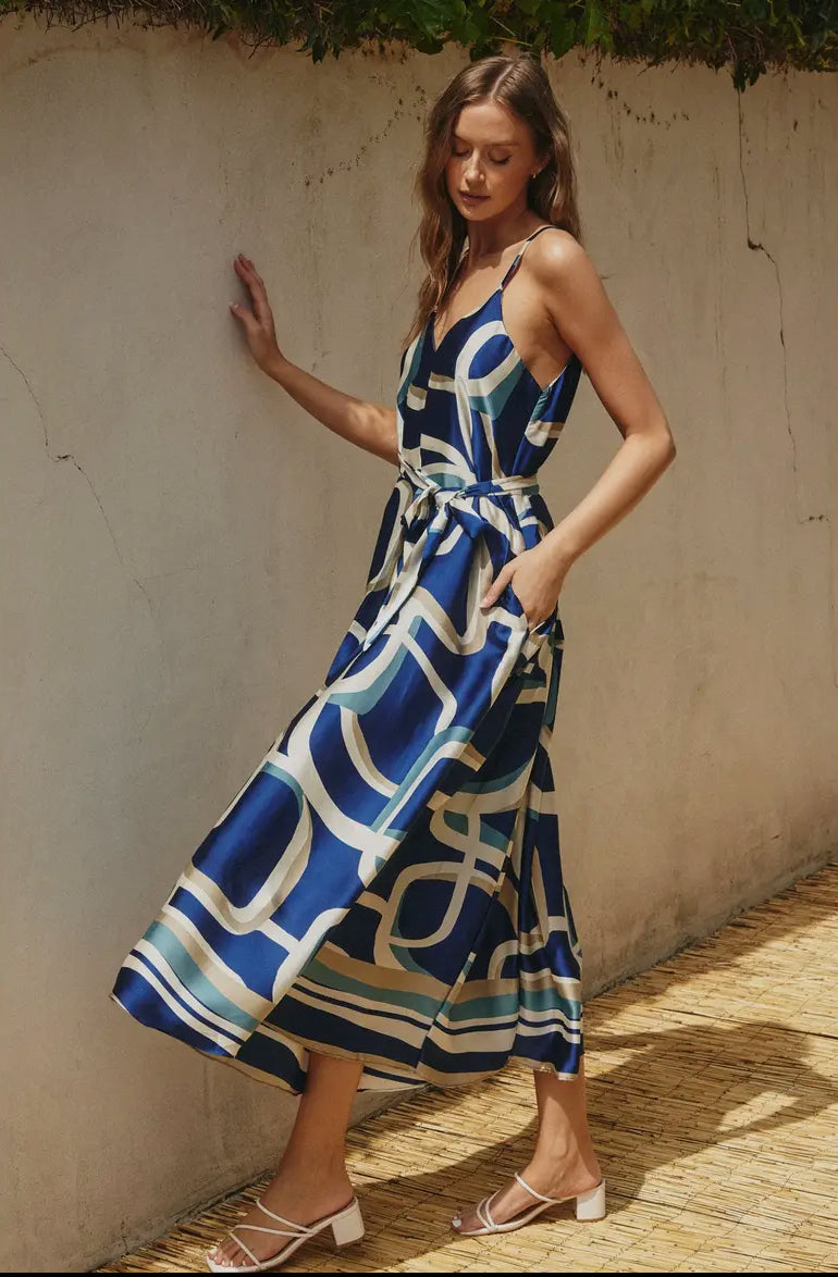 Carmela Abstract Midi Dress