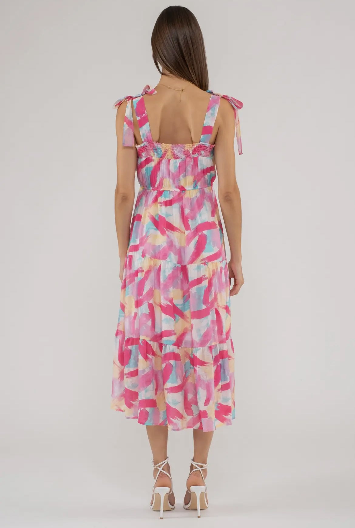 Harden Watercolor Midi Dress