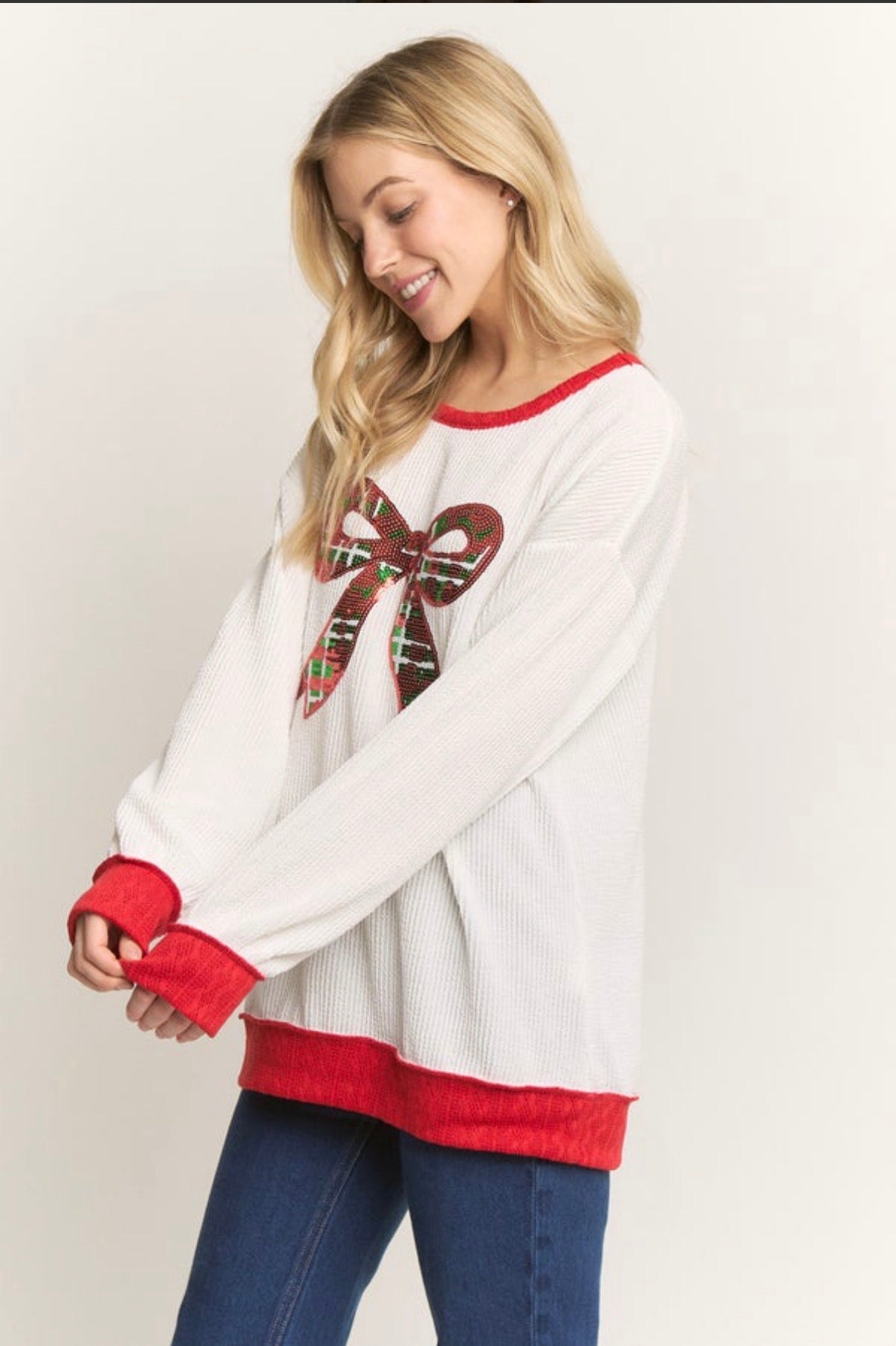 Clara Sequin Bow Top