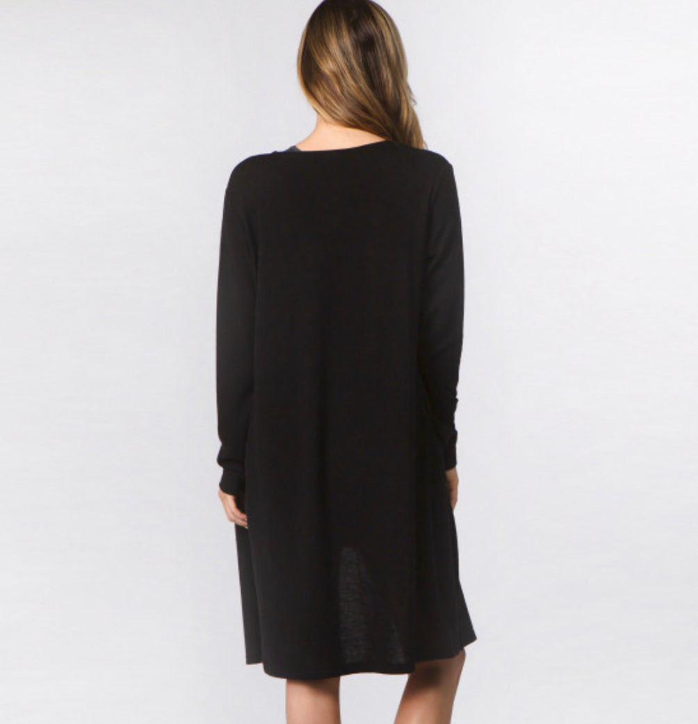 Noir Longline Cardigan