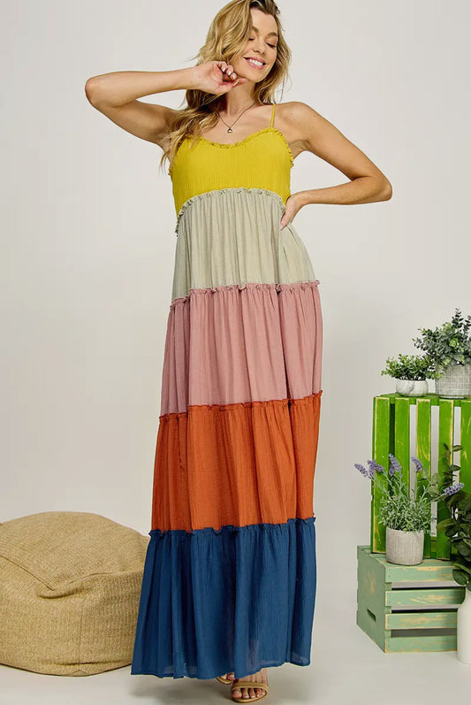 Asher Colorblock Maxi Dress