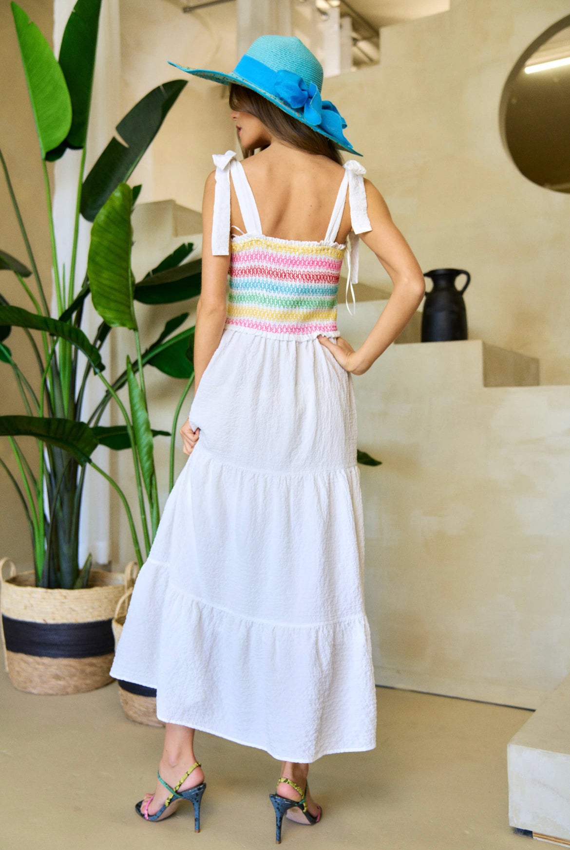 Rainbow Dreams Tiered Midi Dress