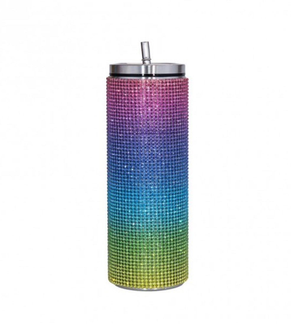 20 Oz. Rainbow Rhinestone Tumbler