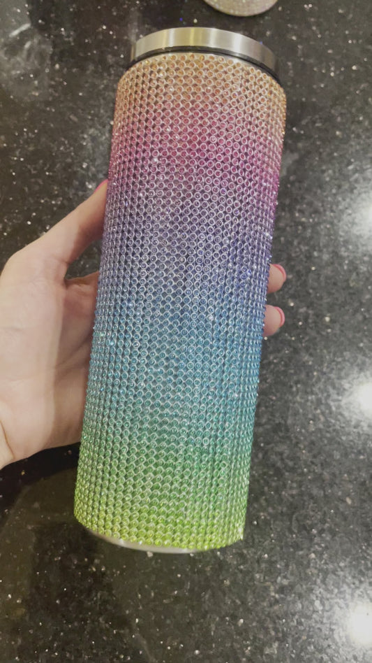 20 Oz. Rainbow Rhinestone Tumbler