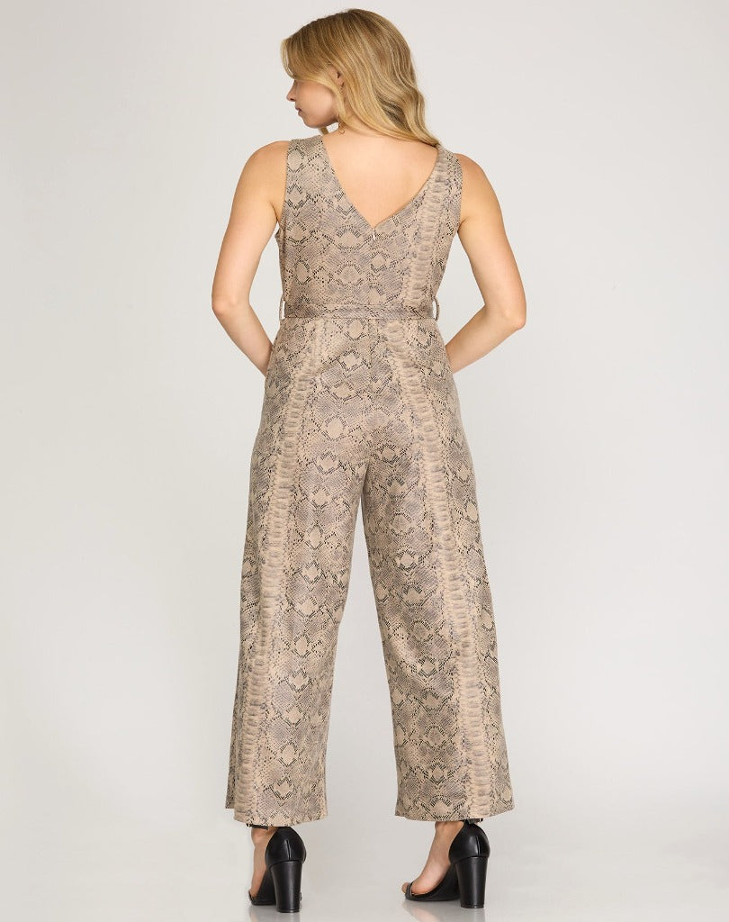 Sasha Faux Suede Jumpsuit