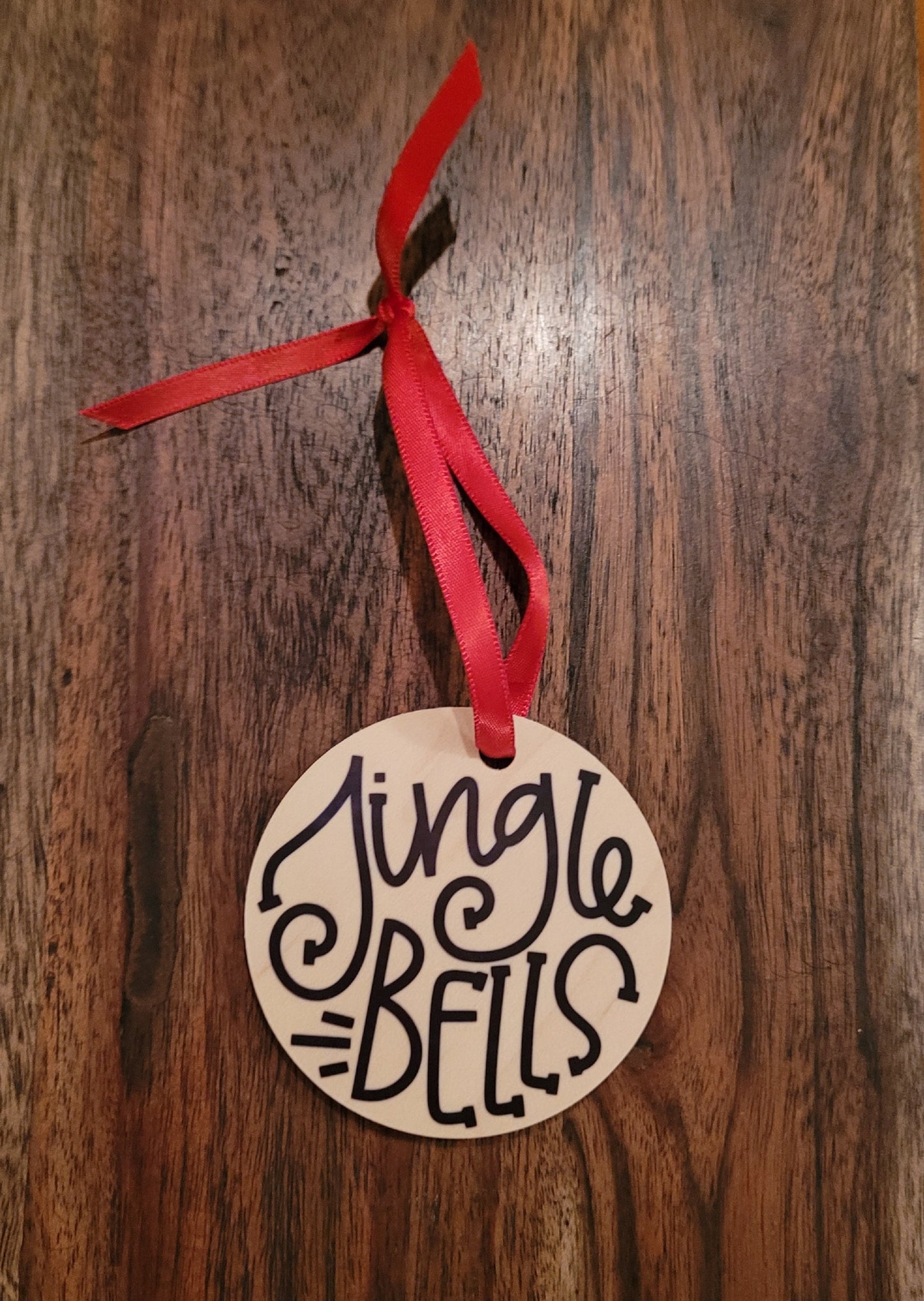 Jingle Bells Wooden Ornament