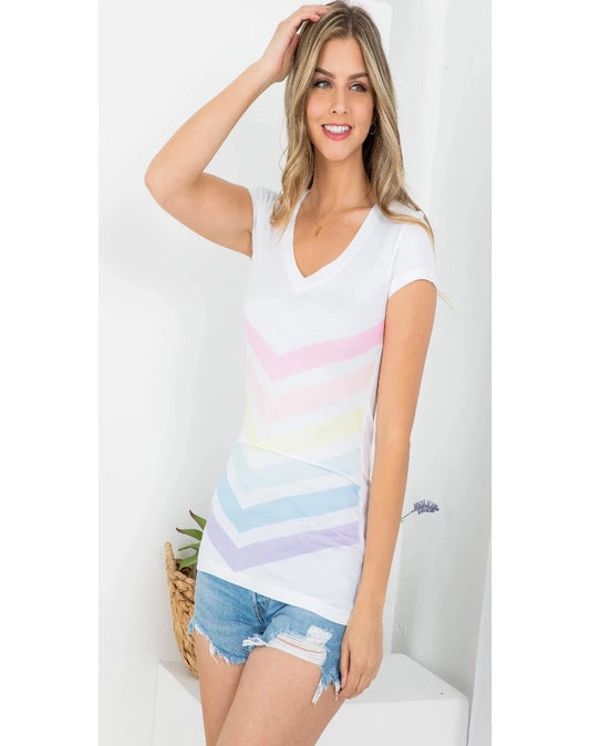 Spectra Rainbow White Tee