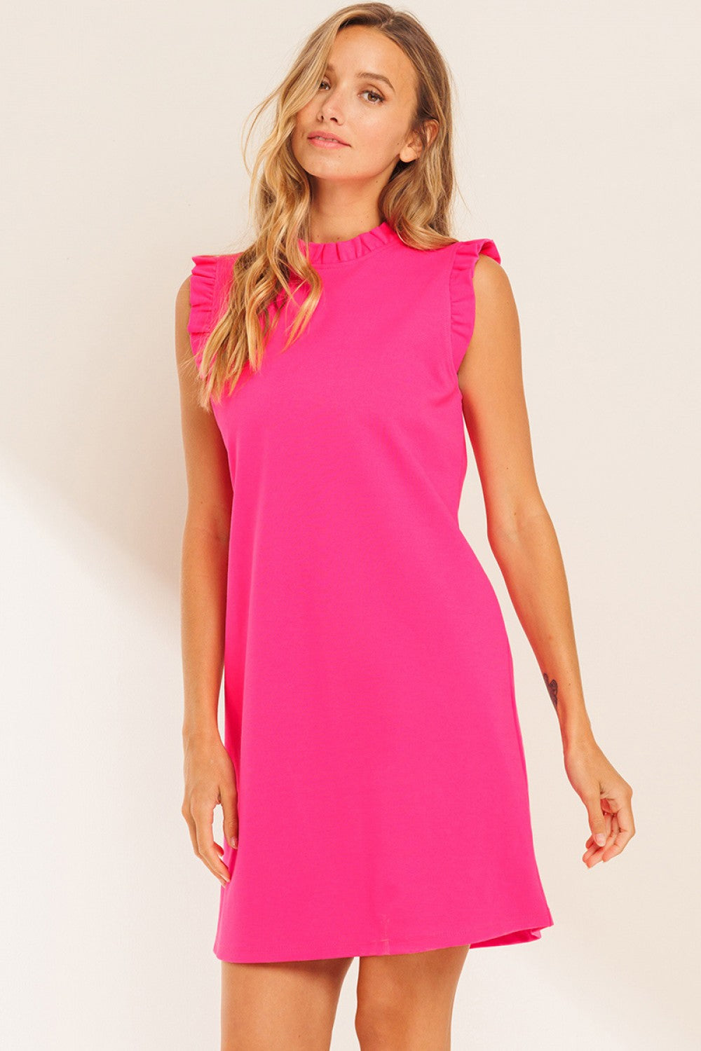 Gemma Tunic Dress With Ruffle Detail