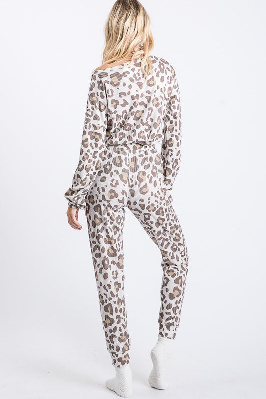 Jenny Leopard Loungewear Top & Bottom