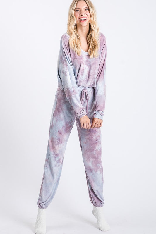 Quinn Tie Dye Loungewear Top & Bottom