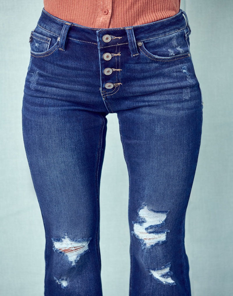 Distressed Flare Jeans