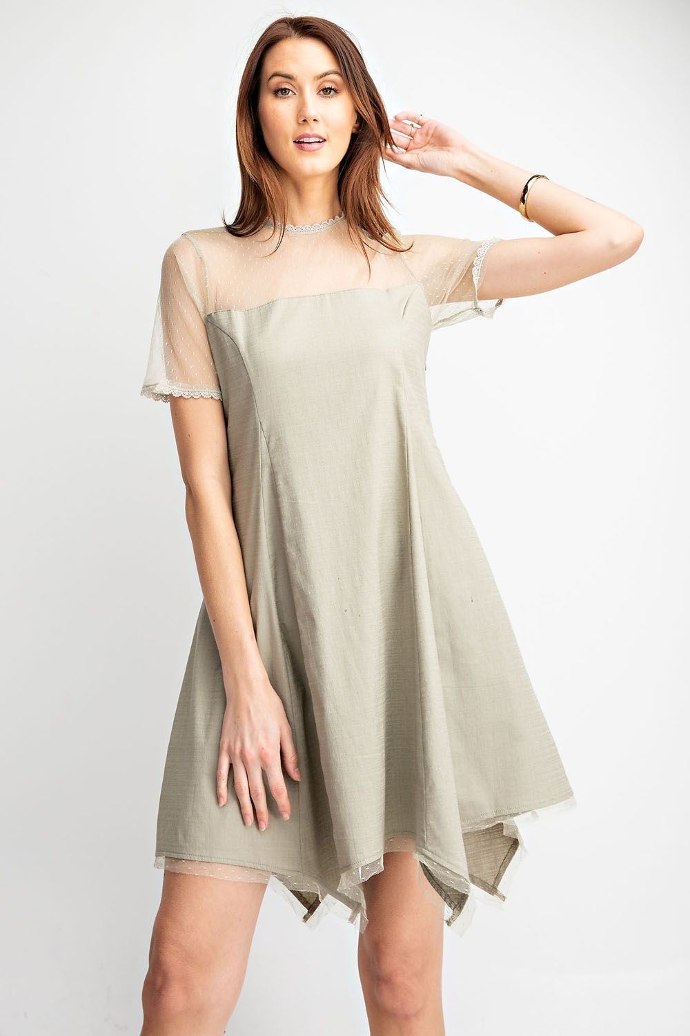 Wendy Dot Mesh Dress