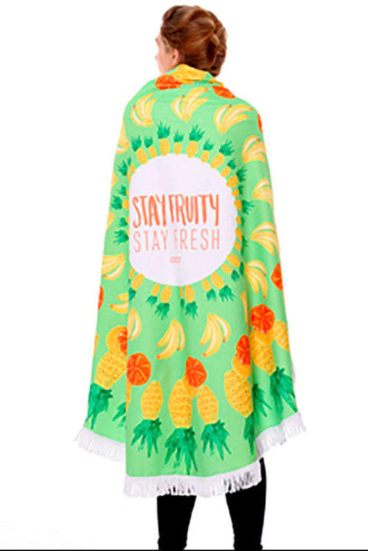 Stay Fruity, Stay Fresh Round Beach Towel