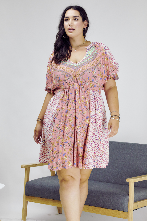 Darla Plus Boho Mini Dress